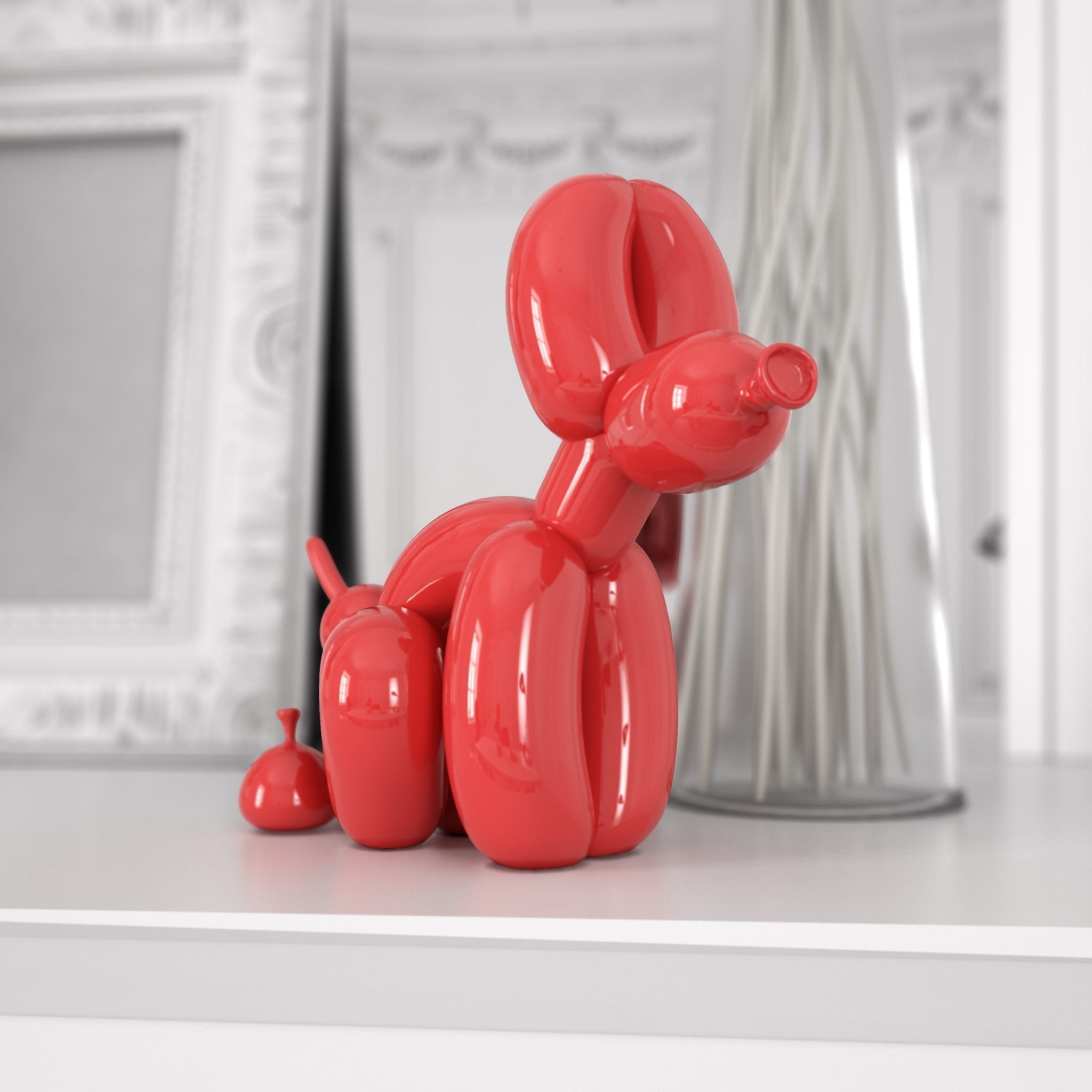 Small Orange Details about   Balloon Dog Modern Art Sculpture Dog Lover Gift Rose Gold 