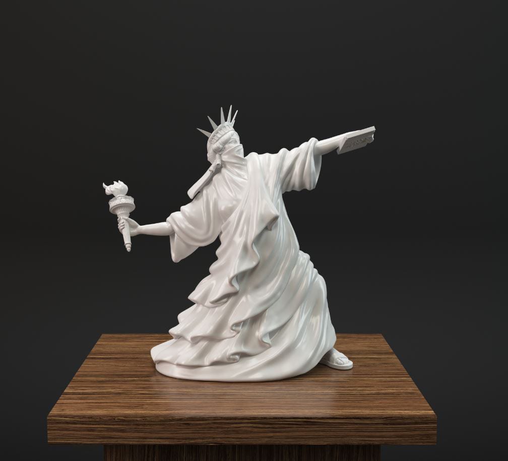 Riot of Liberty sculpture by Whatshisname